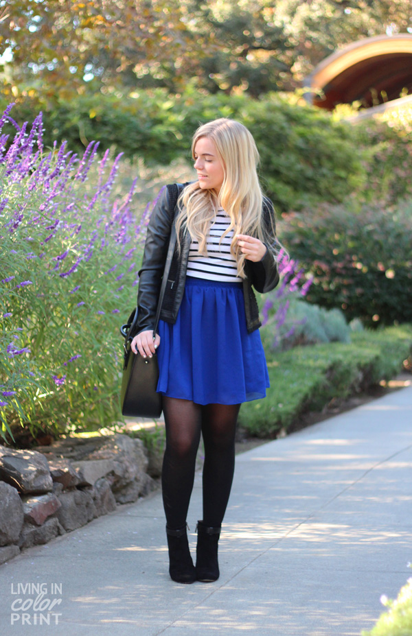 Cobalt + Stripes | Living In Color Print