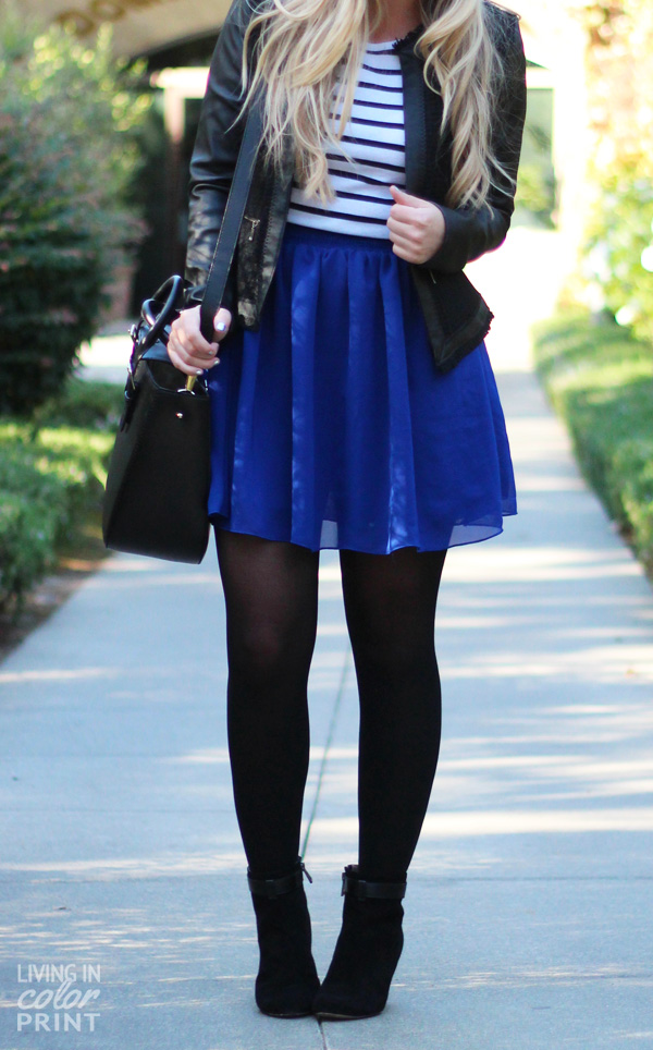 Cobalt + Stripes | Living In Color Print