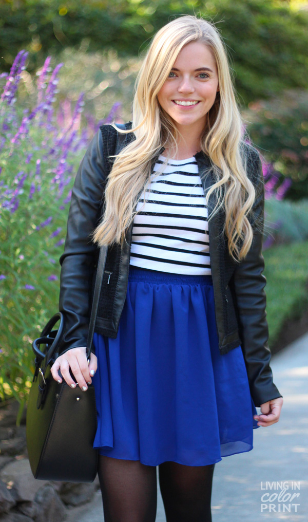 Cobalt + Stripes | Living In Color Print