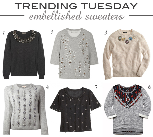 Emebllished Sweaters | Fall 2013
