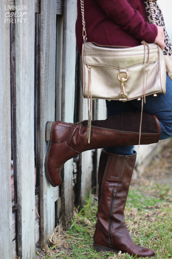 Dark Brown Boots + Gold