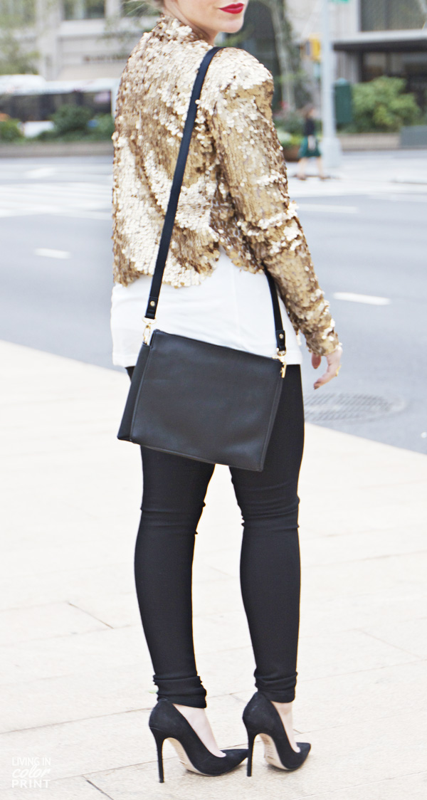 NYFW | Gold Sequin Jacket6