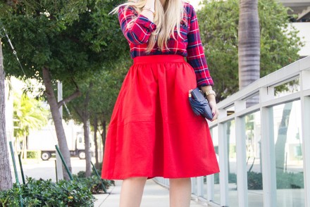 Red Skirt + Tartan | Living In Color Print