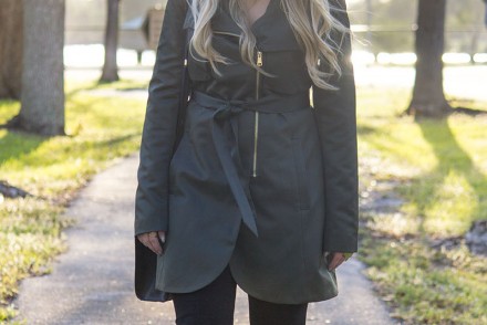 Olive-Trench-Coat-Steve-Madden-Leopard-Pumps