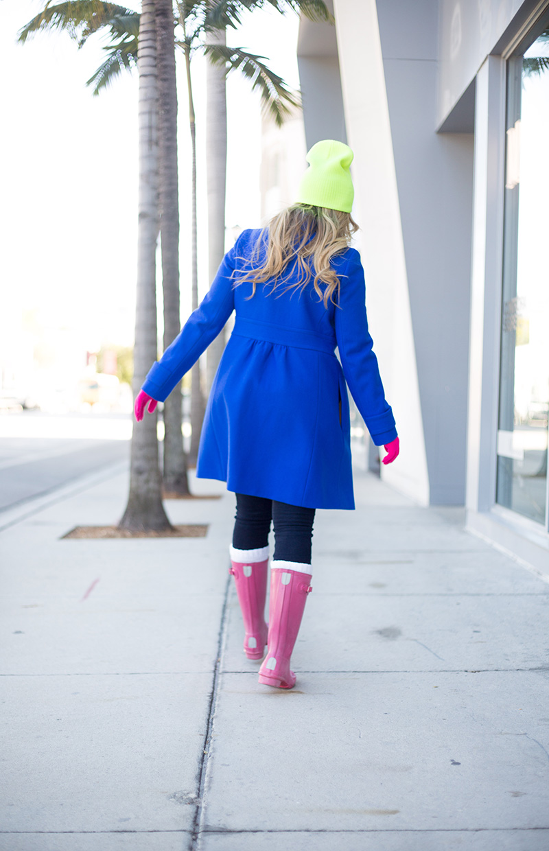 cobalt-coat-pink-hunter-boots-brights-for-winter