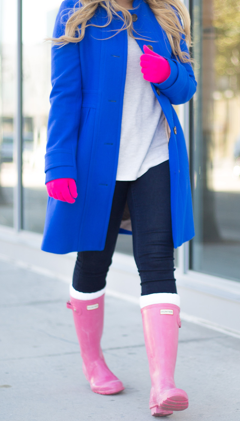 cobalt-coat-pink-hunter-boots-brights-for-winter