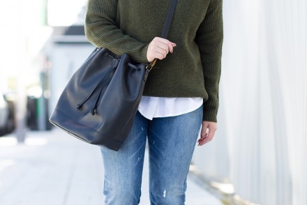 tomgirl outfit, olive green oversized sweater