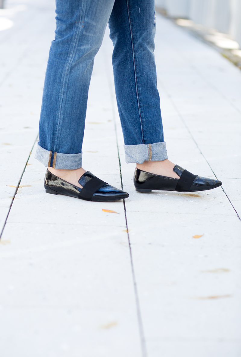 chic patent loafer