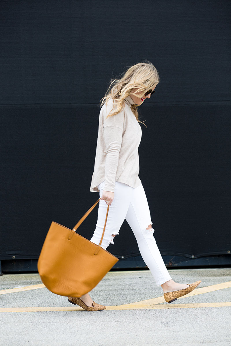 beige turtleneck tunic top