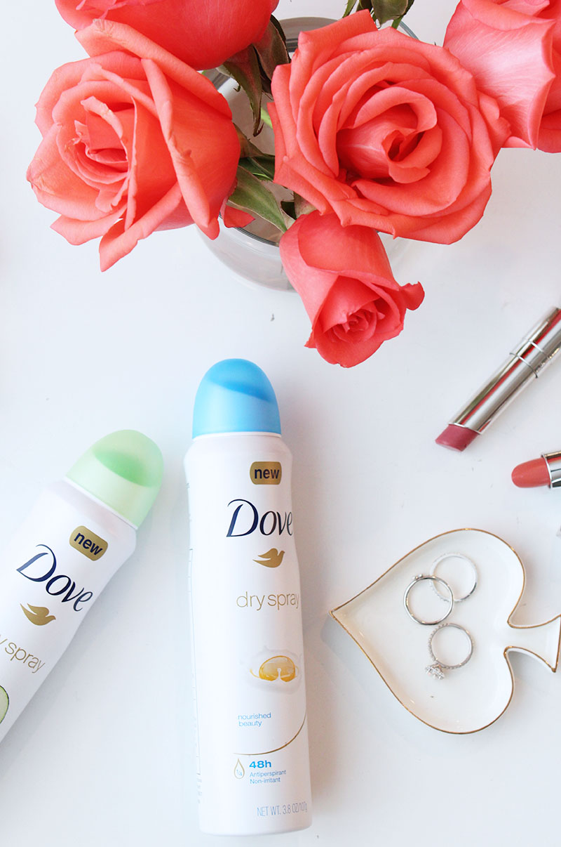 dove dry spray deodorant, new beauty favorites