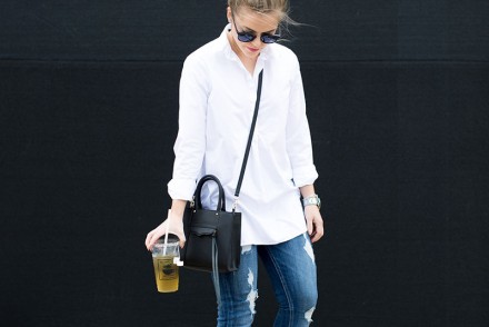 Casual Jeans + White Tunic