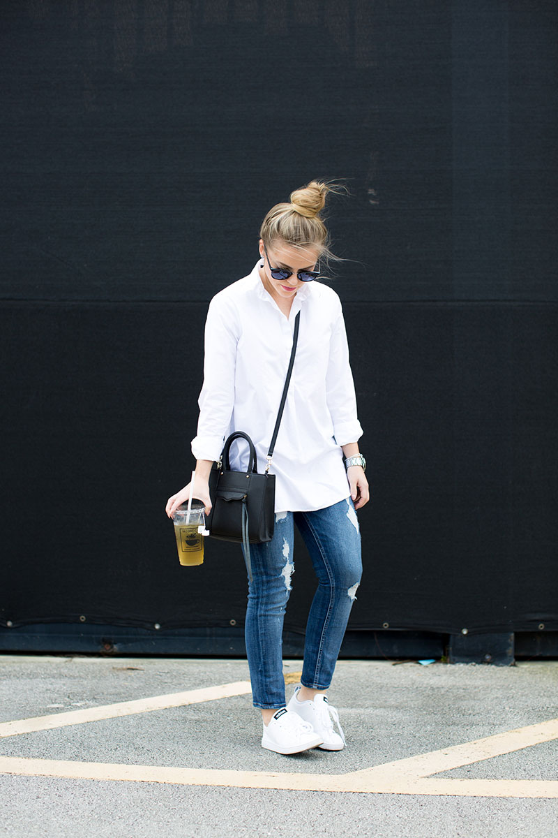 Casual Jeans + White Tunic