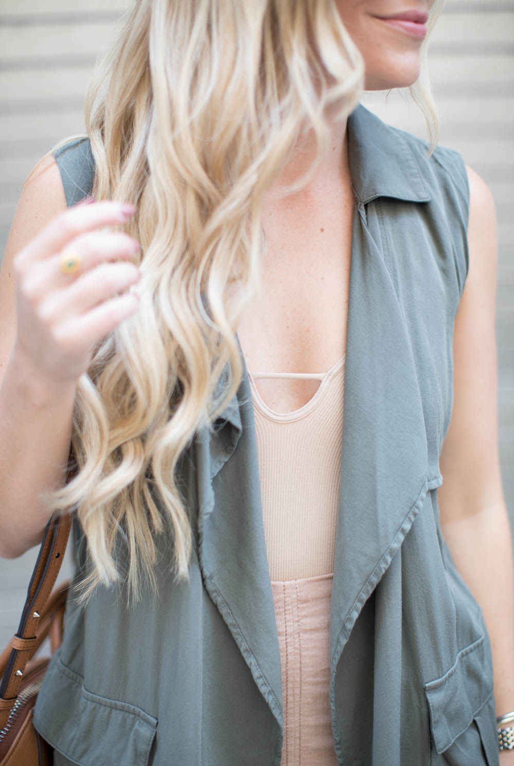 Nude Skirt + Olive Duster 