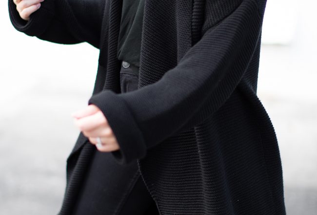 Black Chunky Cardigan