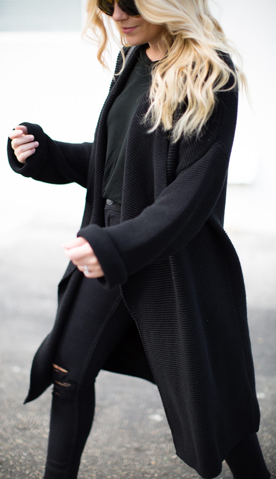 Black Chunky Cardigan