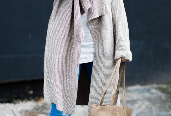 Oatmeal Cardigan | Living In Color Print