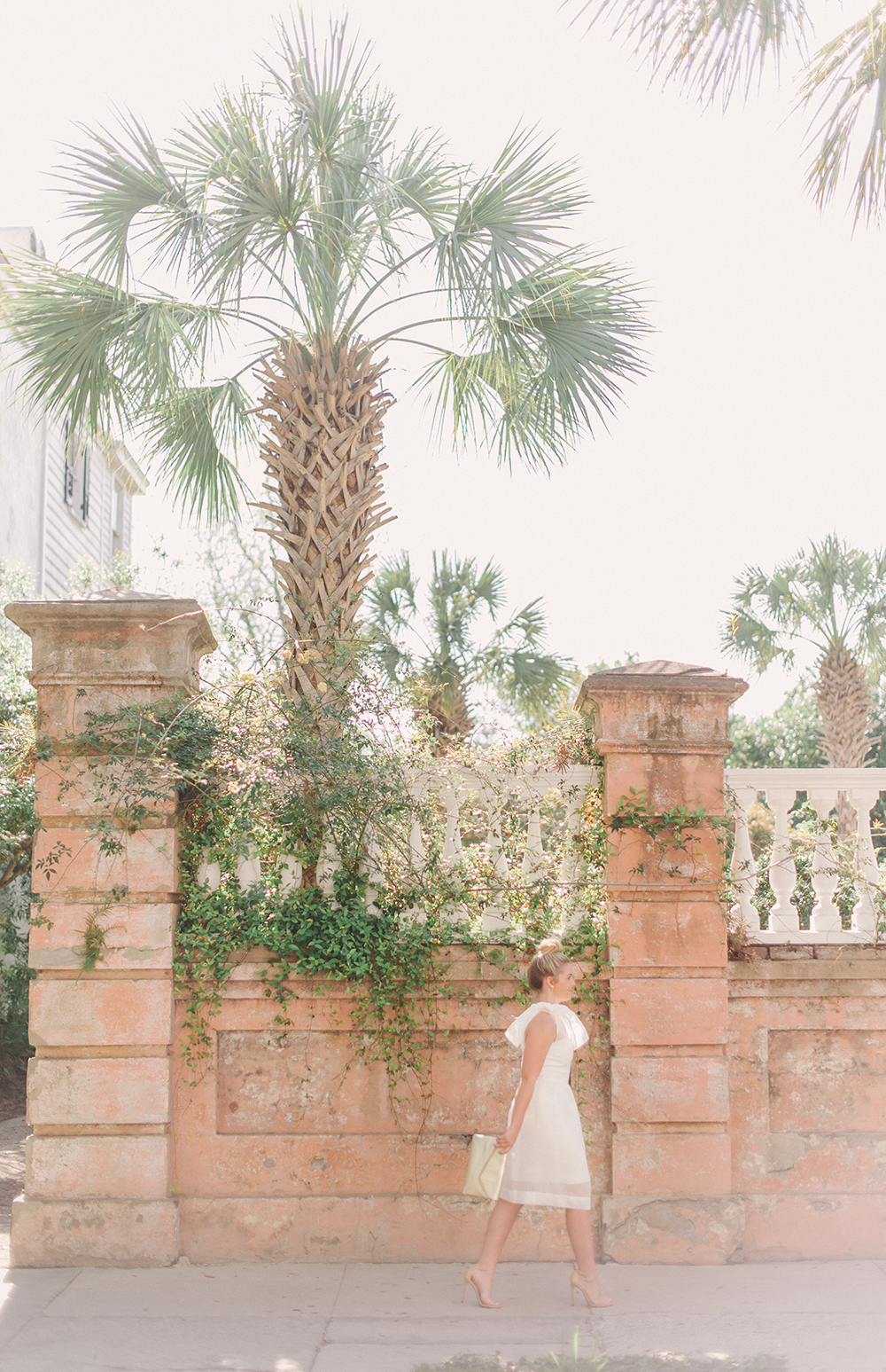 White Shoulder Bow Dress | Downtown Charleston