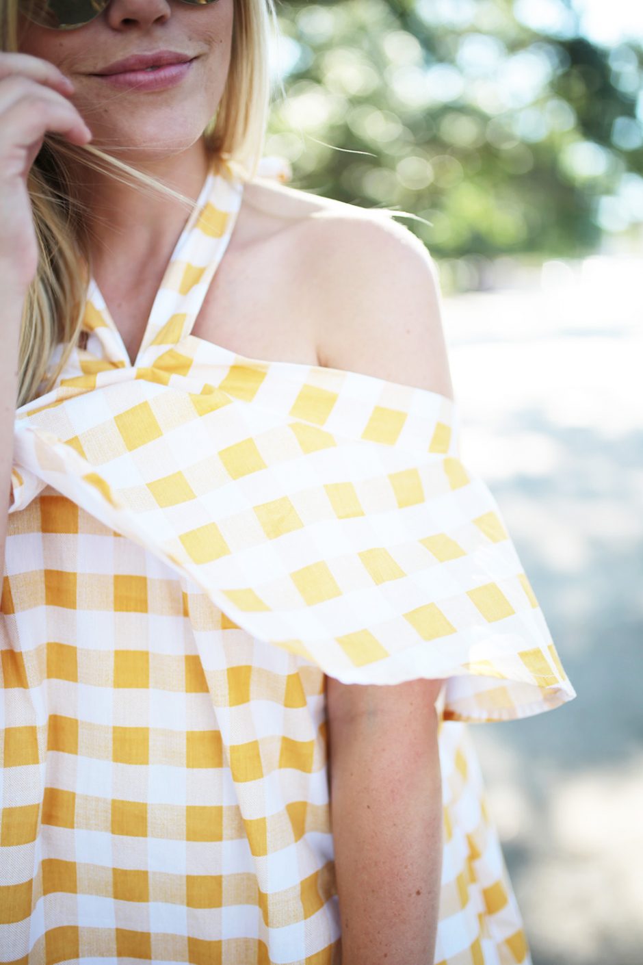 Yellow Gingham Swing Dress