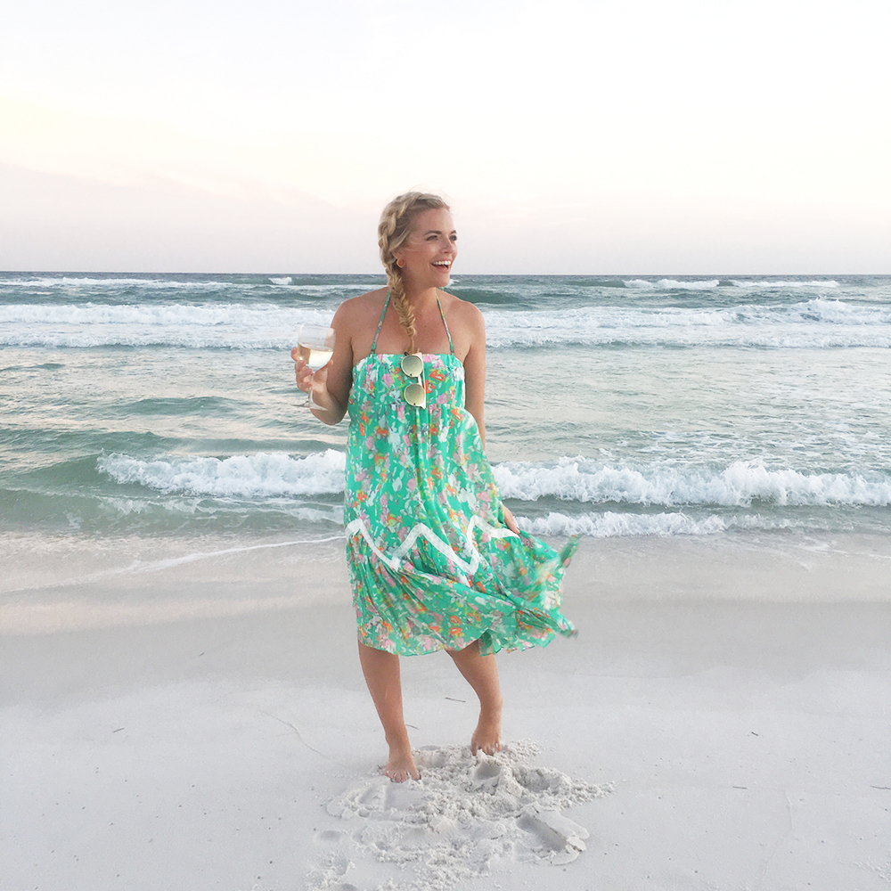Green Floral Midi Coverup