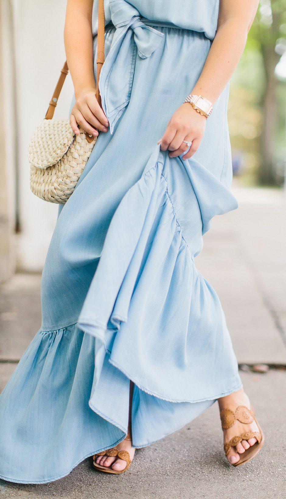 Chambray Column Maxi | Living In Color Print