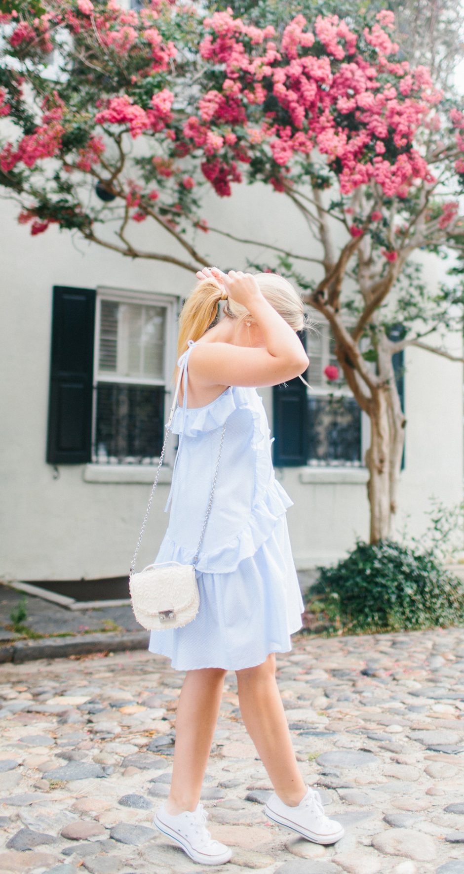 Ruffle Bib Dress | Living In Color Print